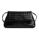 Bottega Veneta Cow Leather Clutch Shoulder Bag Regular Women's Black