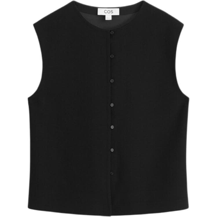 COS Vests Women's Black Moderate Other