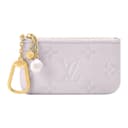 LOUIS VUITTON Cow Leather Key Pouch Women's Purple