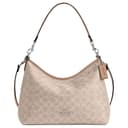 COACH Laurel Artificial Leather Shoulder Bag Large Women's Sand Yellow & Taupe