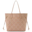 LOUIS VUITTON NEVERFULL Cow Leather Tote Handbag, Shoulder Bag Medium Women's Light Umber