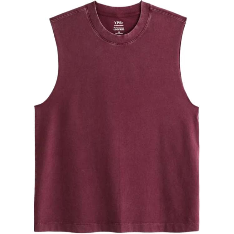 Abercrombie＆Fitch Tank Tops Men's Red Crew Neck Moderate